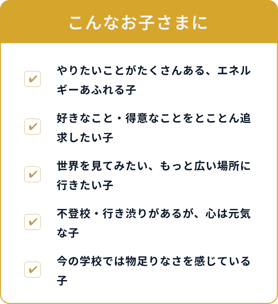 こんなお子さまに